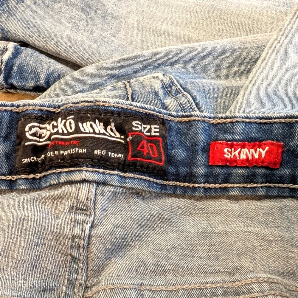 Mens Ecko Unltd. Light Blue Denim Skinny Fit Jeans Size 40